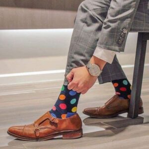Sorte Sokker med Fargede Sirkler